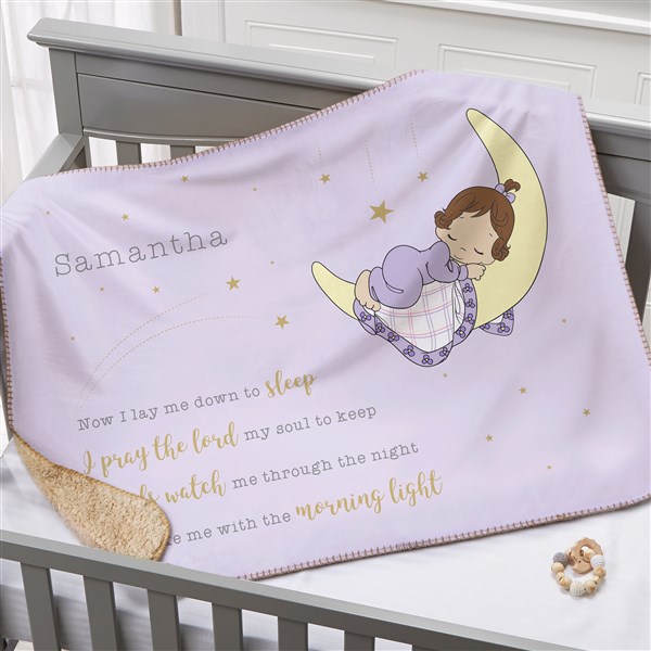 Precious Moments Bedtime Personalized Baby Girl Blankets - 32609