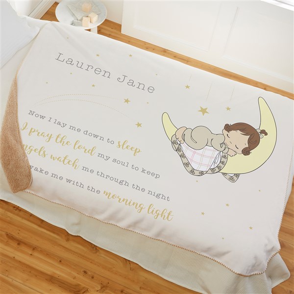 Precious Moments Bedtime Personalized Baby Girl Blankets - 32609