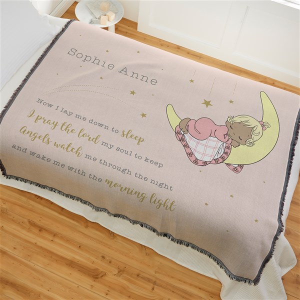 Precious Moments Bedtime Personalized Baby Girl Blankets - 32609