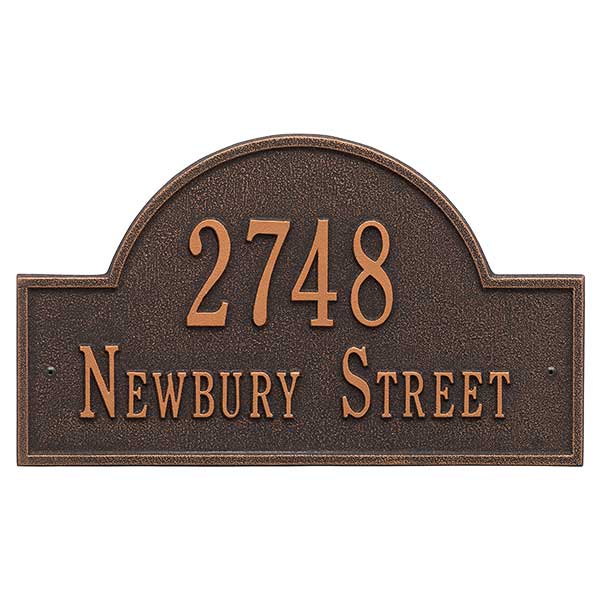 Custom Home Address Plaque - Metal - 3400D