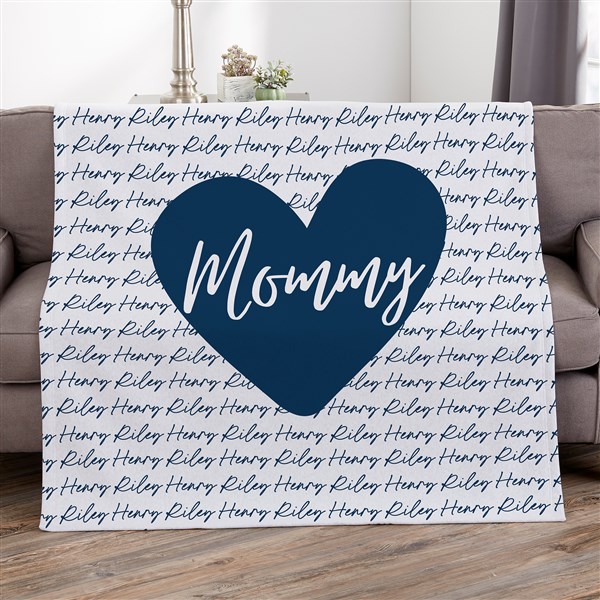 Family Heart Personalized Blankets - 34888