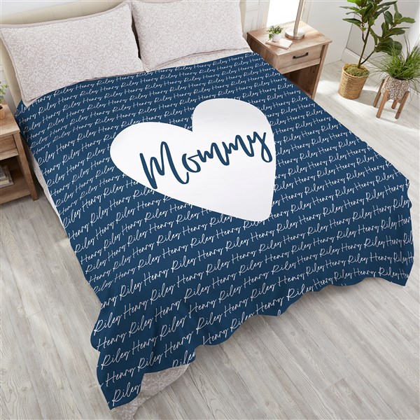 Family Heart Personalized Blankets - 34888