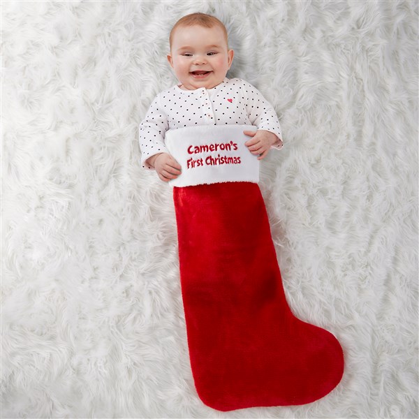 First Christmas Embroidered Jumbo Christmas Stocking  - 39218