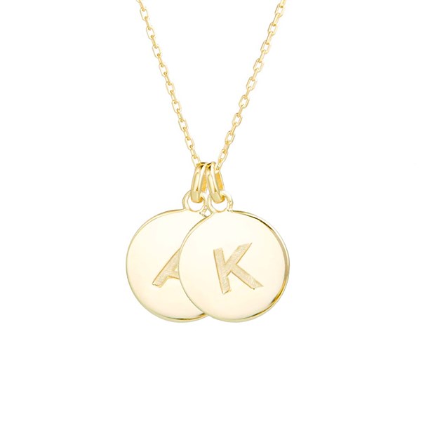 Engraved Initial Disc Necklace  - 39985D