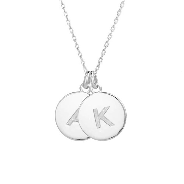 Engraved Initial Disc Necklace  - 39985D