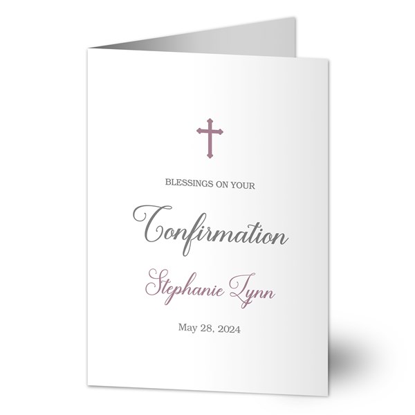 Confirmation Cross Personalized Greeting Card  - 40289