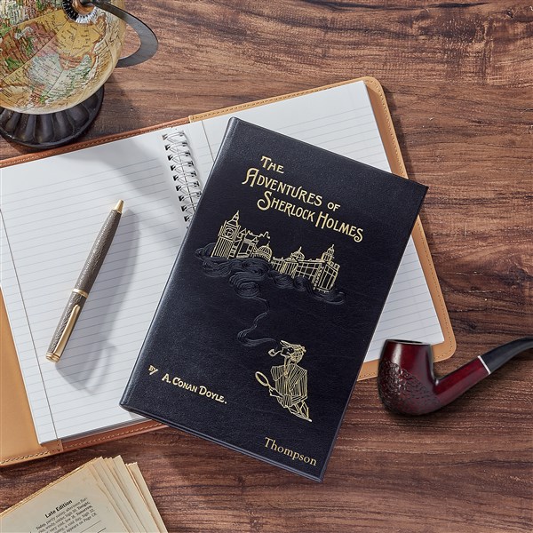 The Adventures of Sherlock Holmes Personalized Leather Book  - 40456D