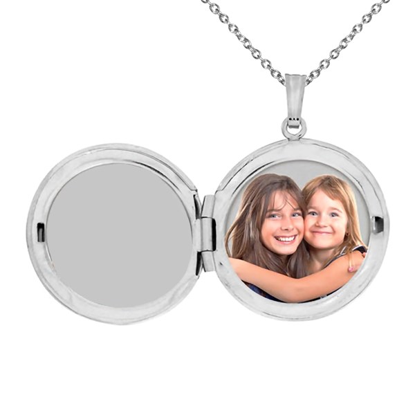 Personalized Round Photo Locket  - 40679D