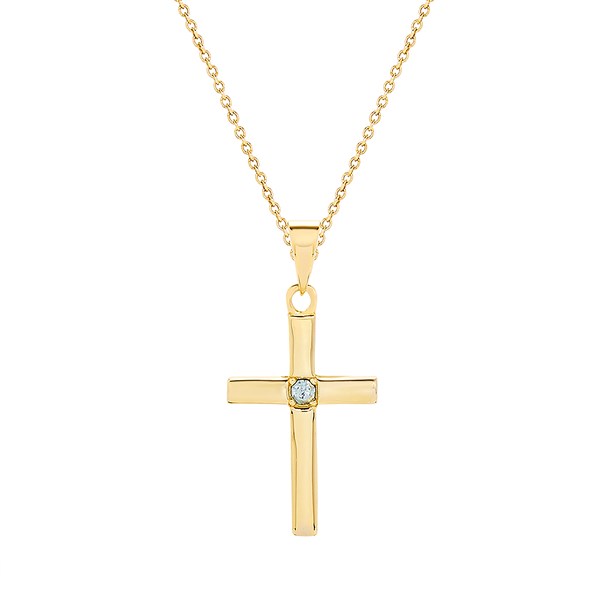 Cross Birthstone Custom Pendant  - 40911D