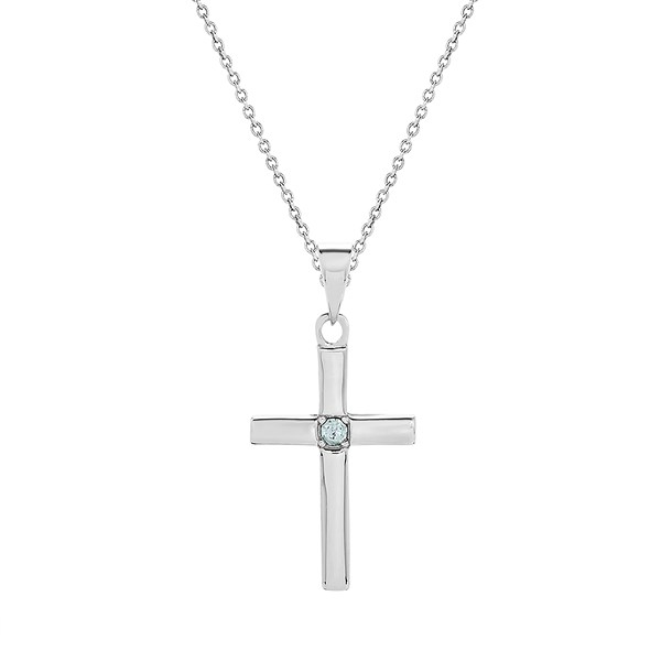 Cross Birthstone Custom Pendant  - 40911D