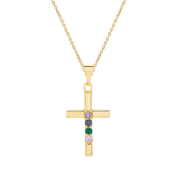 Cross Birthstone Custom Pendant  - 40911D