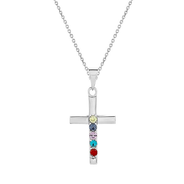 Cross Birthstone Custom Pendant  - 40911D