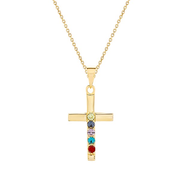 Cross Birthstone Custom Pendant  - 40911D