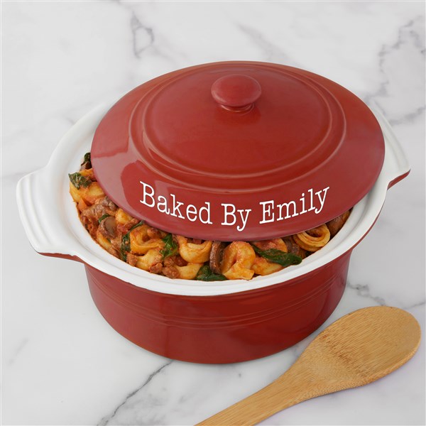 Classic Personalized Round Casserole Dish With Lid  - 41163