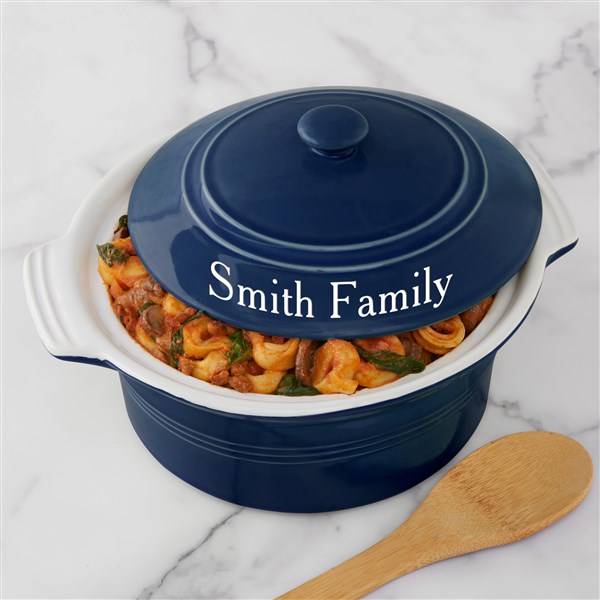 Classic Personalized Round Casserole Dish With Lid  - 41163