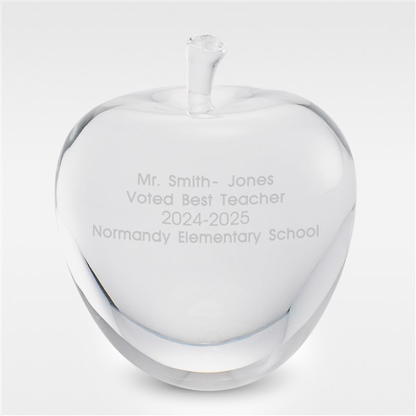 Engraved Crystal Apple Keepsake for the Teacher - 41872