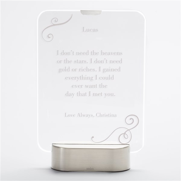 Engraved Light Up Glass Keepsake For My Husband - 42066