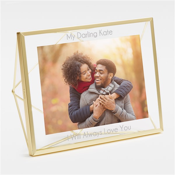 Engraved Gold Prisma Wife Photo Frame - 42095