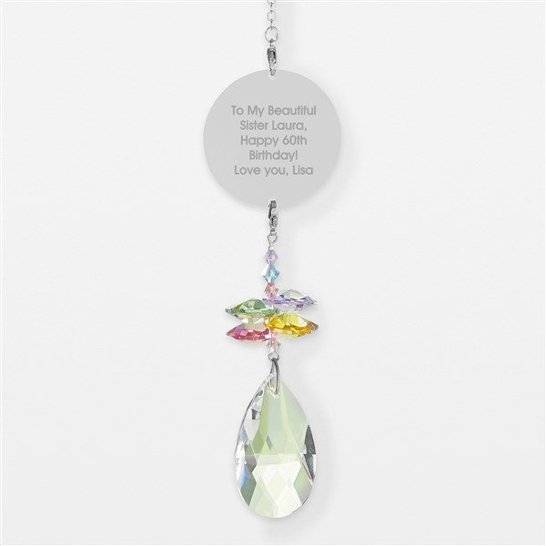 Engraved Birthday Message Rainbow Suncatcher - 42123