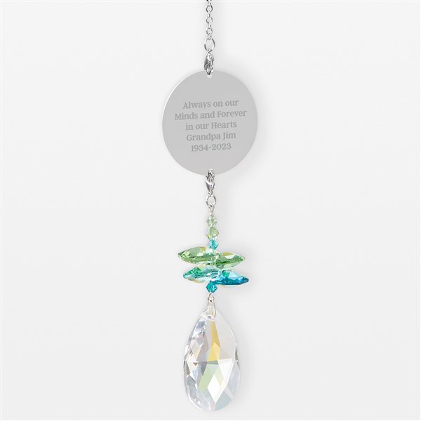 Engraved Memorial Message Rainbow Suncatcher - 42124