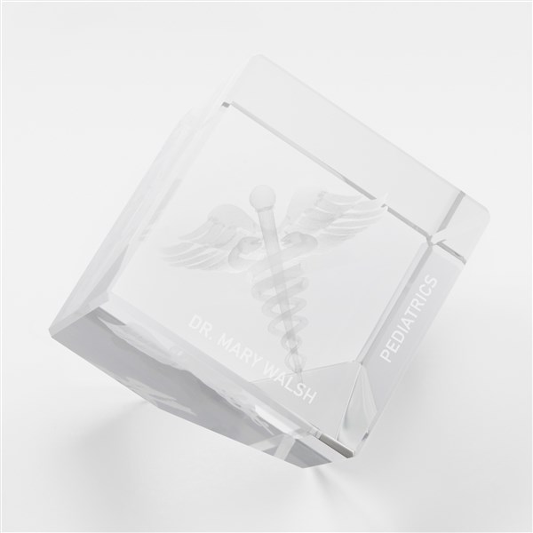 Engraved Professional Caduceus 3D Crystal Sculpture - 42128