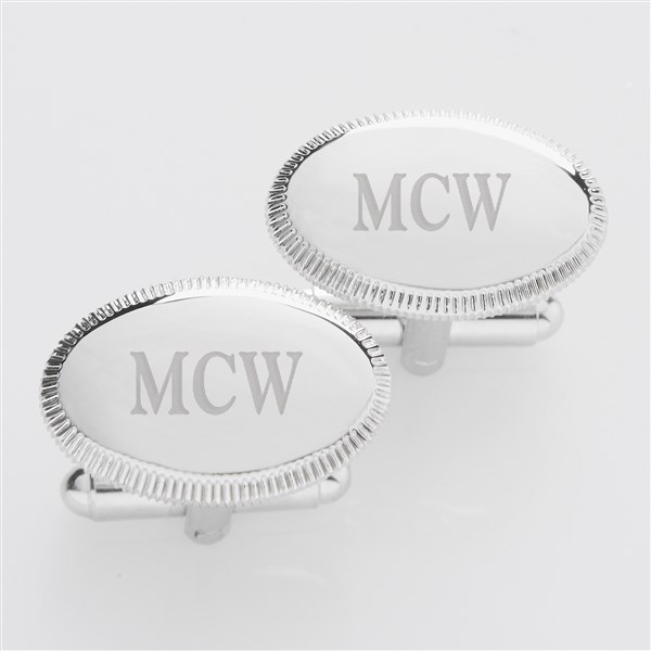 Personalized Silver Cufflinks For Him - 42218