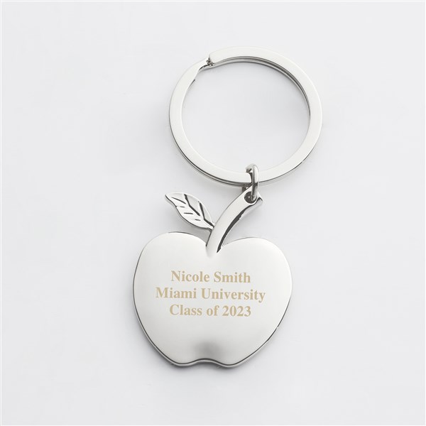 Graduation Engraved Apple Keychain - 42225