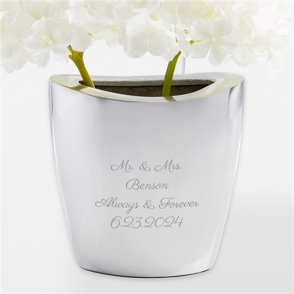 Engraved Wedding Message Aluminum Vase - 42264