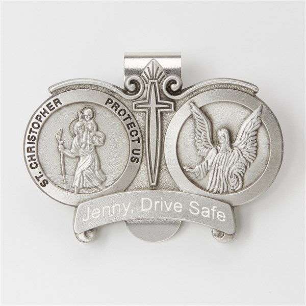 Personalized St. Christopher Visor Clip For Her - 42302