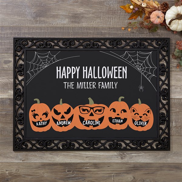 Jack-o-Lantern Family Personalized Halloween Doormats  - 42310