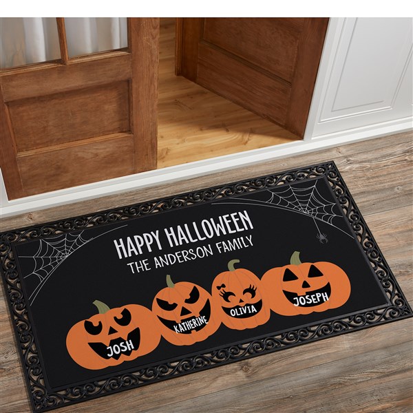 Jack-o-Lantern Family Personalized Halloween Doormats  - 42310