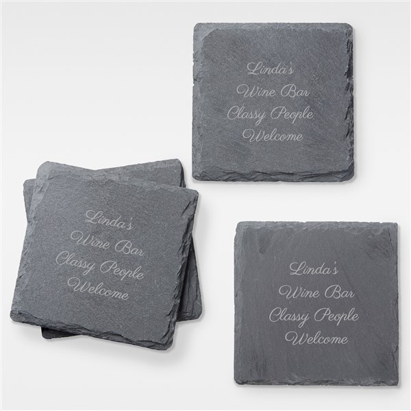 Engraved Message For Her Slate Coaster Set of 4 - 42324