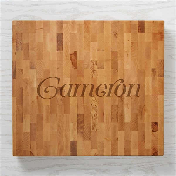 Engraved Butcher Block Cutting Board for Him - 42396