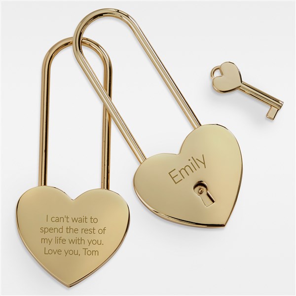 Engraved Engagement Love Lock - 42452