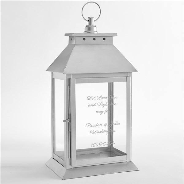 Engraved Wedding Message Decorative Candle Lantern - 42553