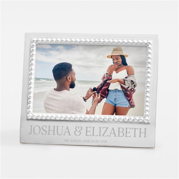 Engraved Mariposa Engagement Statement Picture Frames - 42728