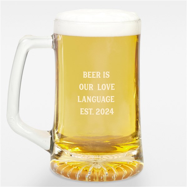 Engraved Message Beer Glass Collection For Couples - 42849