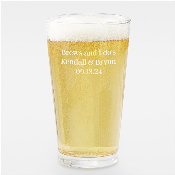 Engraved Message Beer Glass Collection For Couples - 42849