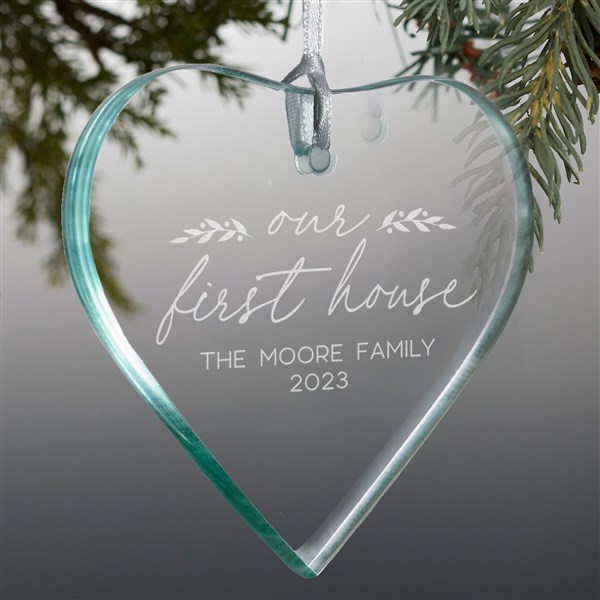 Our First Home Heart Personalized Ornament  - 43305