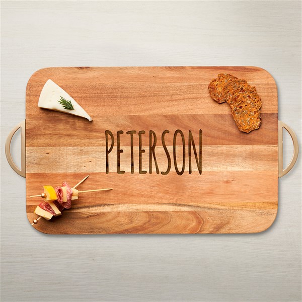 Personalized Acacia Wood Charcuterie Board - Rectangle - 43598D