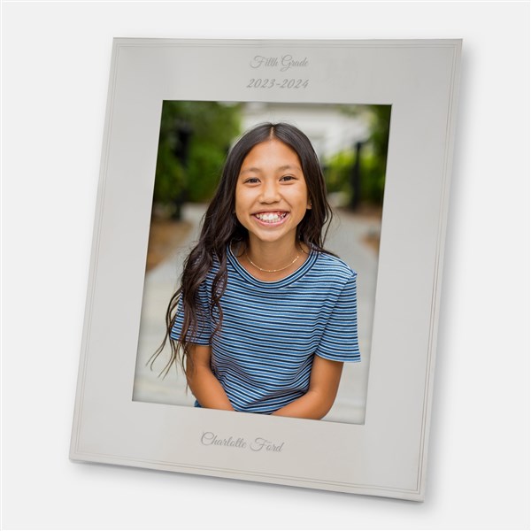 Engraved Tremont Silver School Portrait 8x10 Picture Frame   - 43758