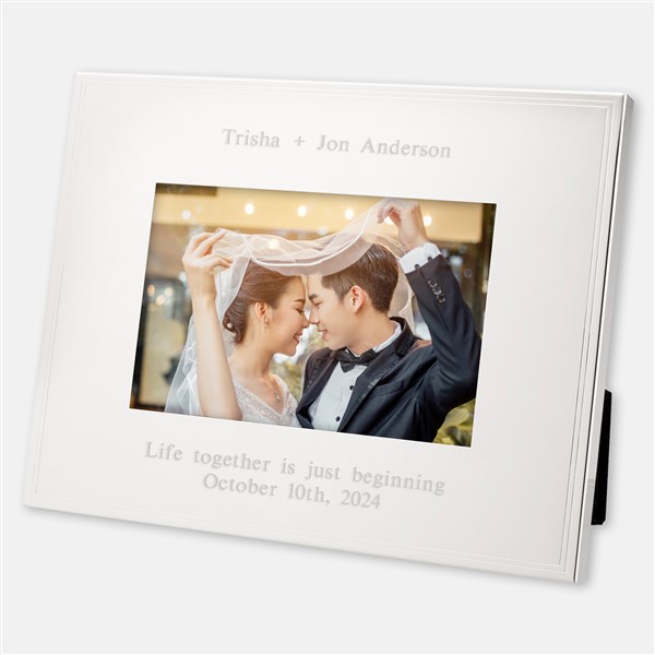 Wedding Personalized Tremont Silver 5x7 Picture Frame - 43765