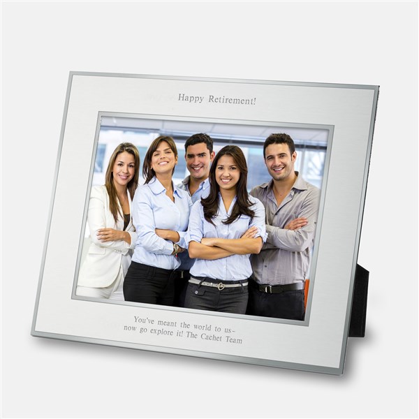 Business Personalized Flat Iron Silver 8x10 Picture Frame - 43783