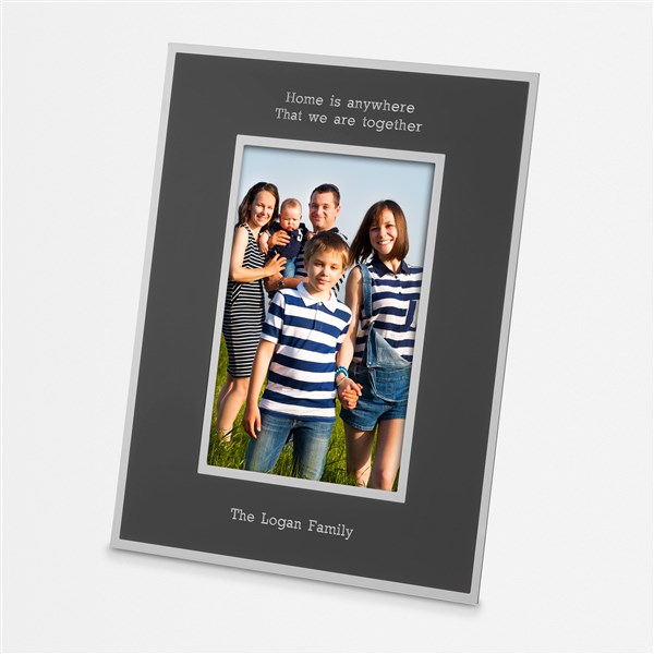 Engraved Flat Iron Black 4x6 Picture Frame - 43799