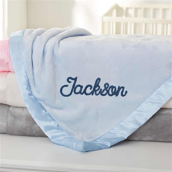 Modern Name Embroidered Baby Blanket - 43866