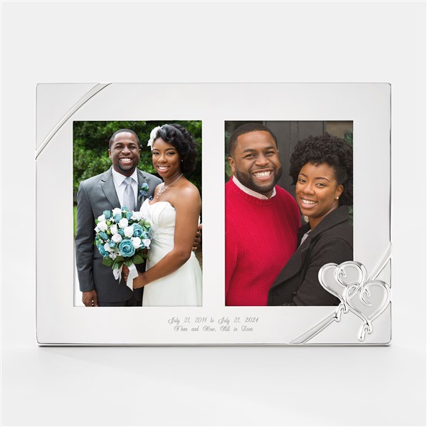 Engraved Lenox &quot;True Love&quot; Double Picture Frame - 43898