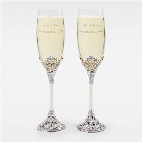 Engraved Wedding Cathedral Flute Set - 43994