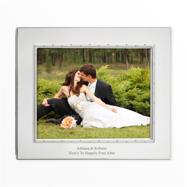 Engraved Lenox &quot;Devotion&quot; Wedding 8x10 Picture Frame - 44123