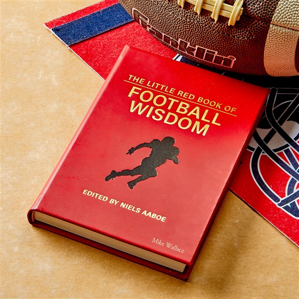 The Little Red Book of Football Wisdom Personalized Leather Book  - 45383D