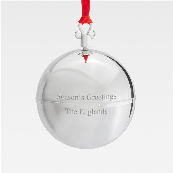 Engraved Musical Metal Ball Ornament - 45404